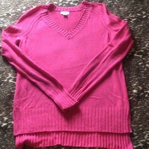 Hot pink Tunic length cotton sweater